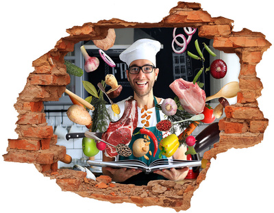 Wandtattoos 3D Optik Loch Küchenwahnsinn