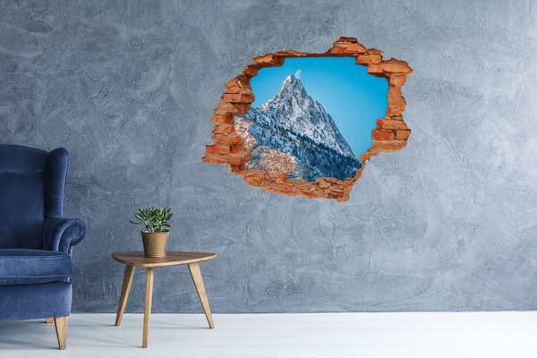 Wandtattoos 3D Optik Loch Berglandschaft hinter dem Loch in der Wand