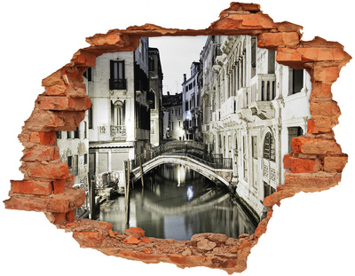 Wandtattoos 3D Optik Loch Venedig bei Nacht