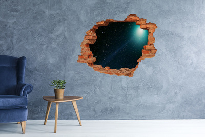 Wandtattoos 3D Optik Loch Weltraumloch in der Wand