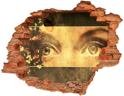 3D Loch Aufkleber Augen hinter der Wand