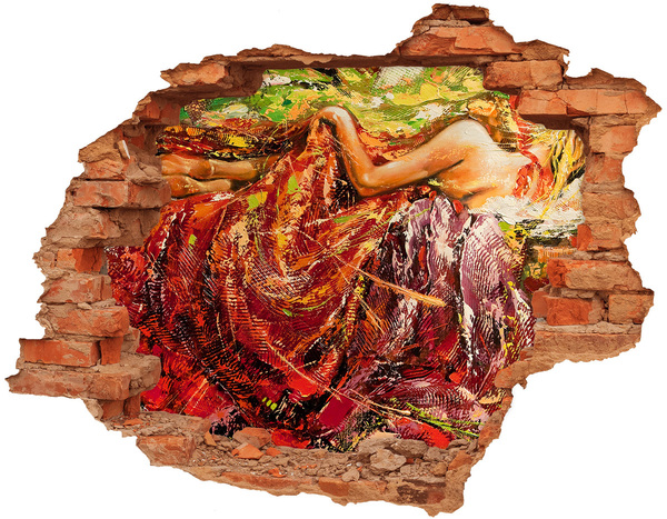 Wandtattoos 3D Optik Loch Die versunkene Welt der Farben