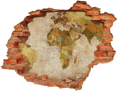 Wandtattoos Loch in der Wand Karte von Afrika an der Wand