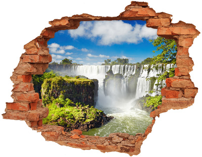 3D Loch Aufkleber Iguazu-Wasserfälle