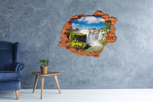 3D Loch Aufkleber Iguazu-Wasserfälle