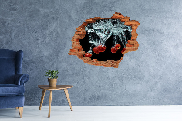 Wandtattoos Loch in der Wand Fruchtexplosion im Wasser