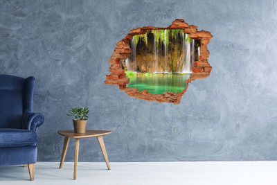 3D Loch Aufkleber Wasserfall in der Höhle