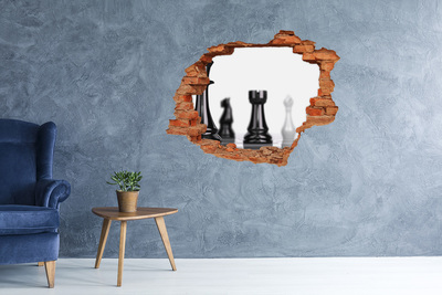Wandtattoos Loch Schachspielen durch ein Loch in der Wand