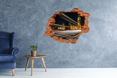 3D Loch Aufkleber Londoner Wahrzeichen bei Nacht