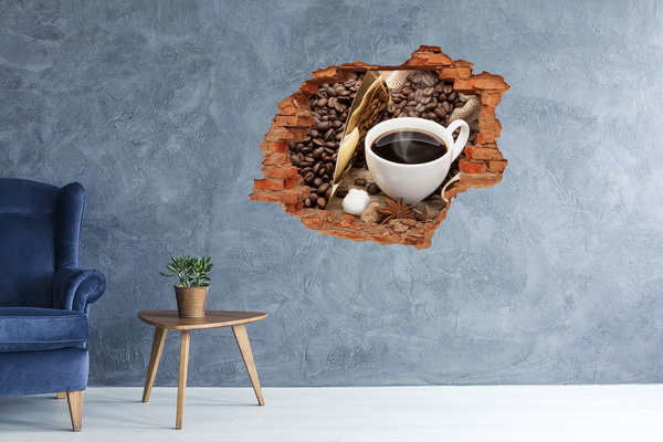 Wandtattoos Loch in der Wand Kaffee im Herzen der Natur