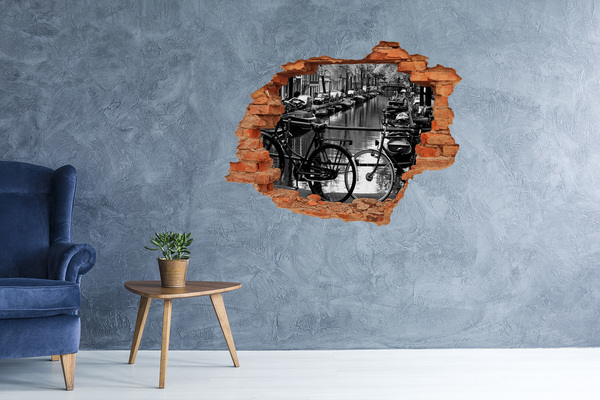 3D Loch Aufkleber Fahrradkanal