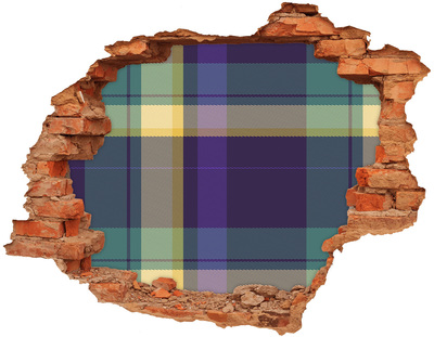 3D Loch Aufkleber Schachbrettmuster an der Wand