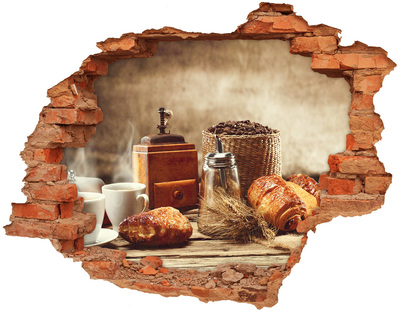 Wandtattoos Loch Morgenkaffee und frisches Brot