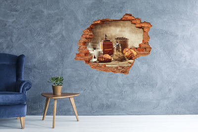 Wandtattoos Loch Morgenkaffee und frisches Brot