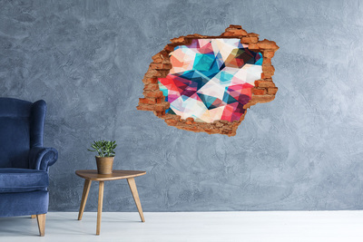 3D Loch Aufkleber Farbenfrohe Kristallwelt