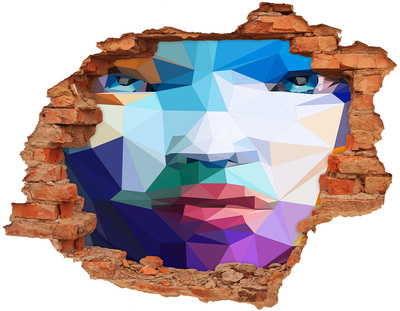 Wandtattoos Loch Eine Landschaft in den Farben der Geometrie