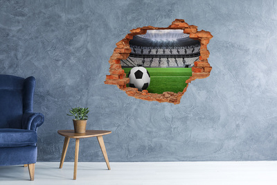 Wandtattoos Loch Fußballstadion mit einem Ball