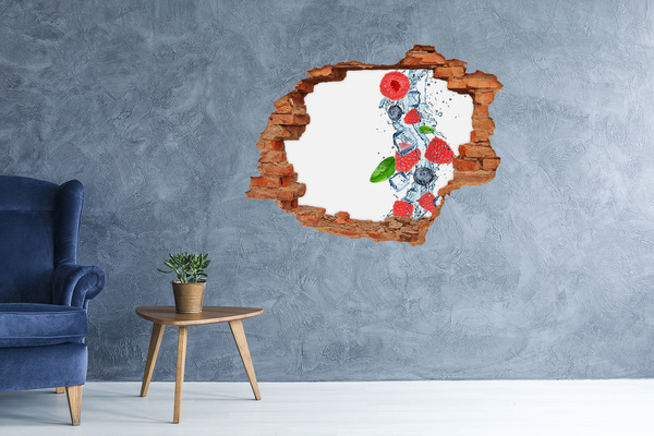 3D Loch Aufkleber Fruchtcocktail mit Eis