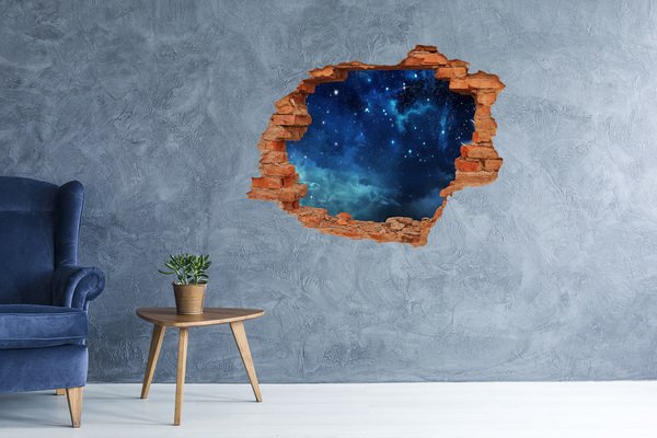 Wandtattoos Loch in der Wand Kosmischer Raum hinter der Wand