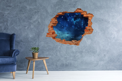 Wandtattoos Loch in der Wand Kosmischer Raum hinter der Wand