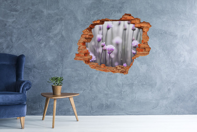 3D Loch Aufkleber Ein Blumenparadies hinter der Mauer