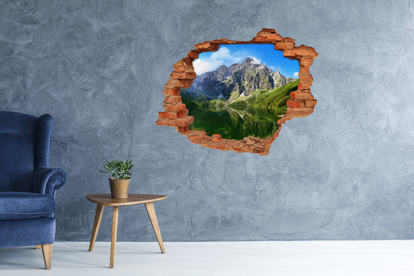 3D Loch Aufkleber Berglandschaft mit einem See