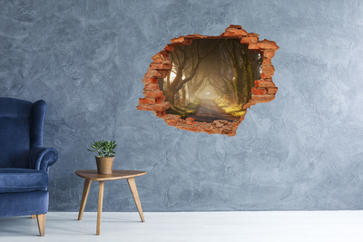 Wandtattoos 3D Optik Loch Ein Pfad zwischen den Bäumen