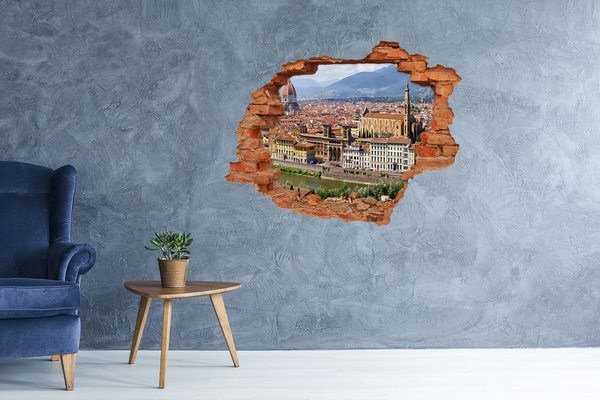 Wandbilder 3D Mauerdurchbruch Blick auf Florenz