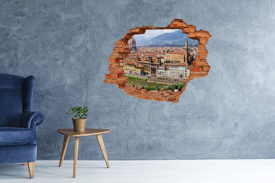 Wandbilder 3D Mauerdurchbruch Blick auf Florenz