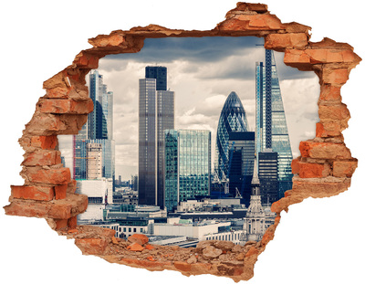 3D Loch Aufkleber Blick auf die moderne Stadt