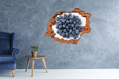 3D Loch Aufkleber Blaubeeren in einem kleinen Laden