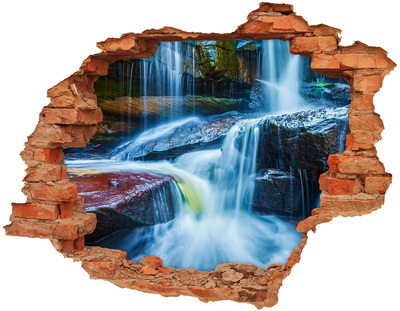 Wandtattoos Loch in der Wand Wasserfall zwischen den Felsen