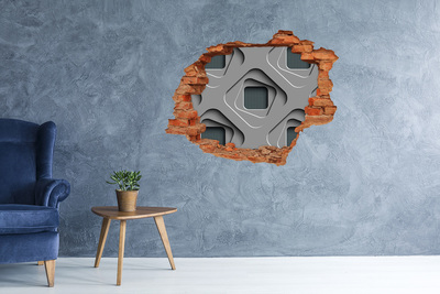 Wandtattoos Loch in der Wand Modernes Design aus Beton