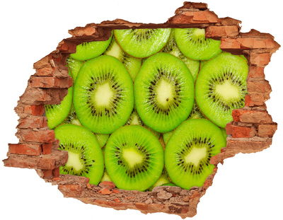 3D Loch Aufkleber Kiwi-Stücke in der Wand