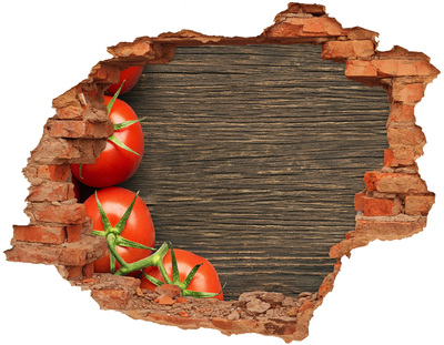 Wandtattoos Loch Frische Tomaten in einer beschädigten Mauer