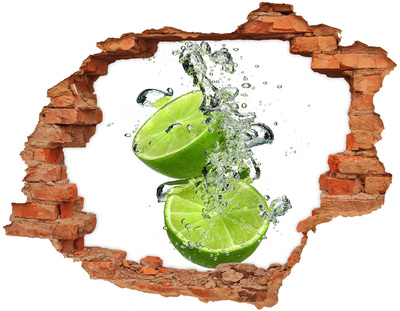 3D Loch Aufkleber Erfrischender Zitronencocktail