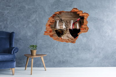 Wandtattoos Loch Ein Toast mit Wein