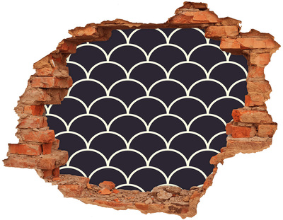 Wandtattoos Loch in der Wand Wellen in der Dunkelheit