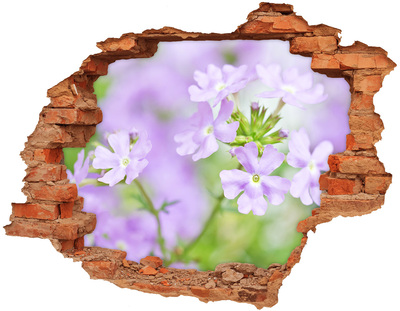 3D Loch Aufkleber Ein Blumenparadies hinter der Mauer