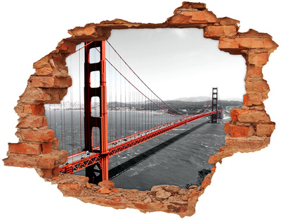 Wandtattoos 3D Optik Loch Golden Gate Bridge in San Francisco