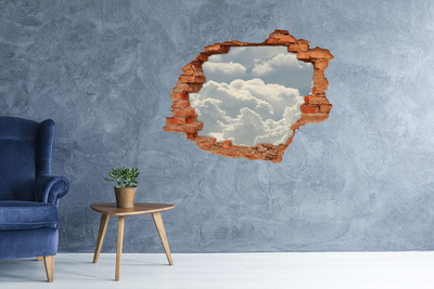 Wandbilder 3D Mauerdurchbruch Himmel mit Wolken