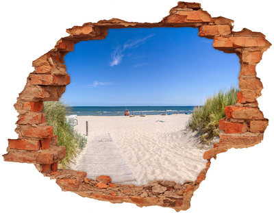 Wandbilder 3D Mauerdurchbruch Strand am Meer