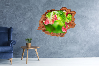 Wandbilder 3D Mauerdurchbruch Himbeeren im Garten
