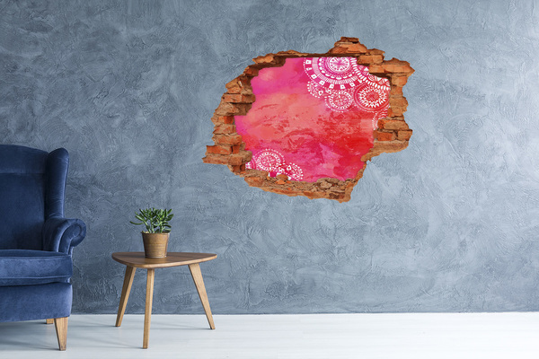 Wandtattoos 3D Optik Loch Buntes Loch in der Wand