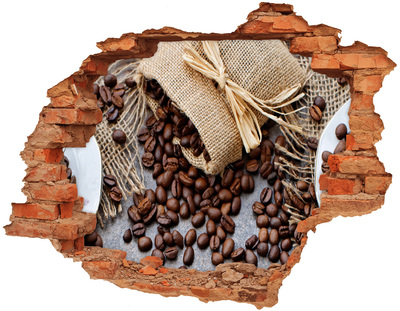 Wandtattoos Loch Kaffee in einer verfallenen Mauer