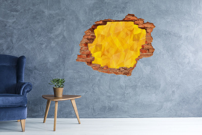 Wandbilder 3D Mauerdurchbruch Der goldene Riss in der Wand