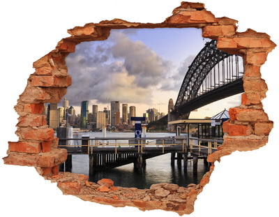 Wandtattoos Loch in der Wand Blick auf Sydney