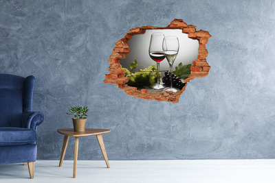 Wandtattoos Loch in der Wand Wein und Trauben