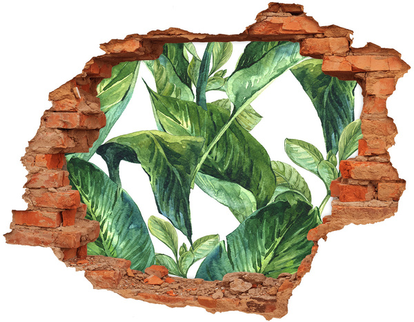 Wandtattoos Loch in der Wand Eine grüne Oase aus Beton