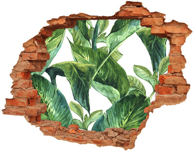 Wandtattoos Loch in der Wand Eine grüne Oase aus Beton